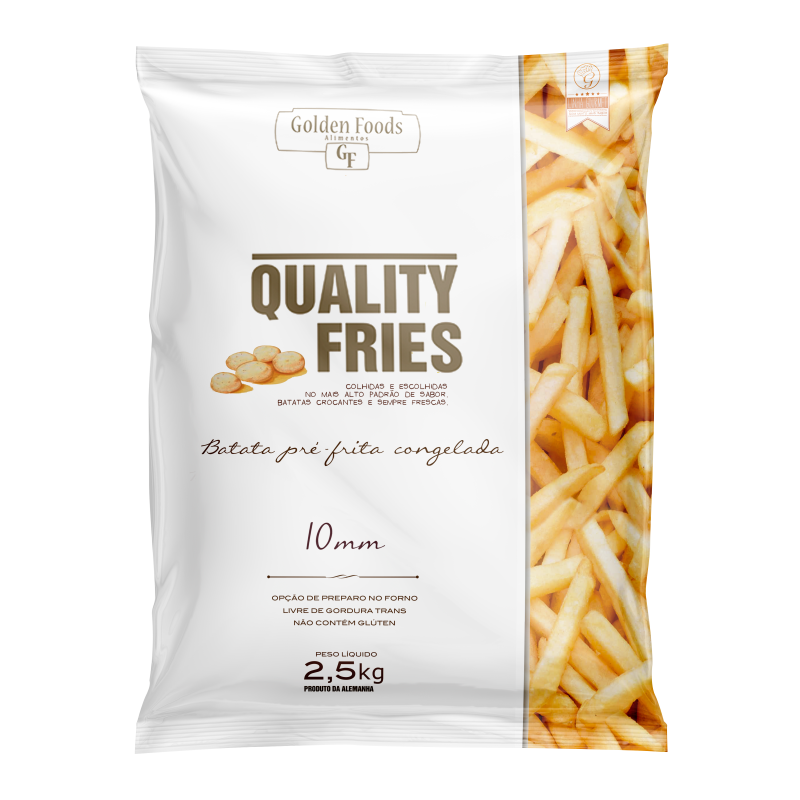 BATATA QUALITY FRIES 10MM - Pct de 400 g - Caixa com 5 Pacotes